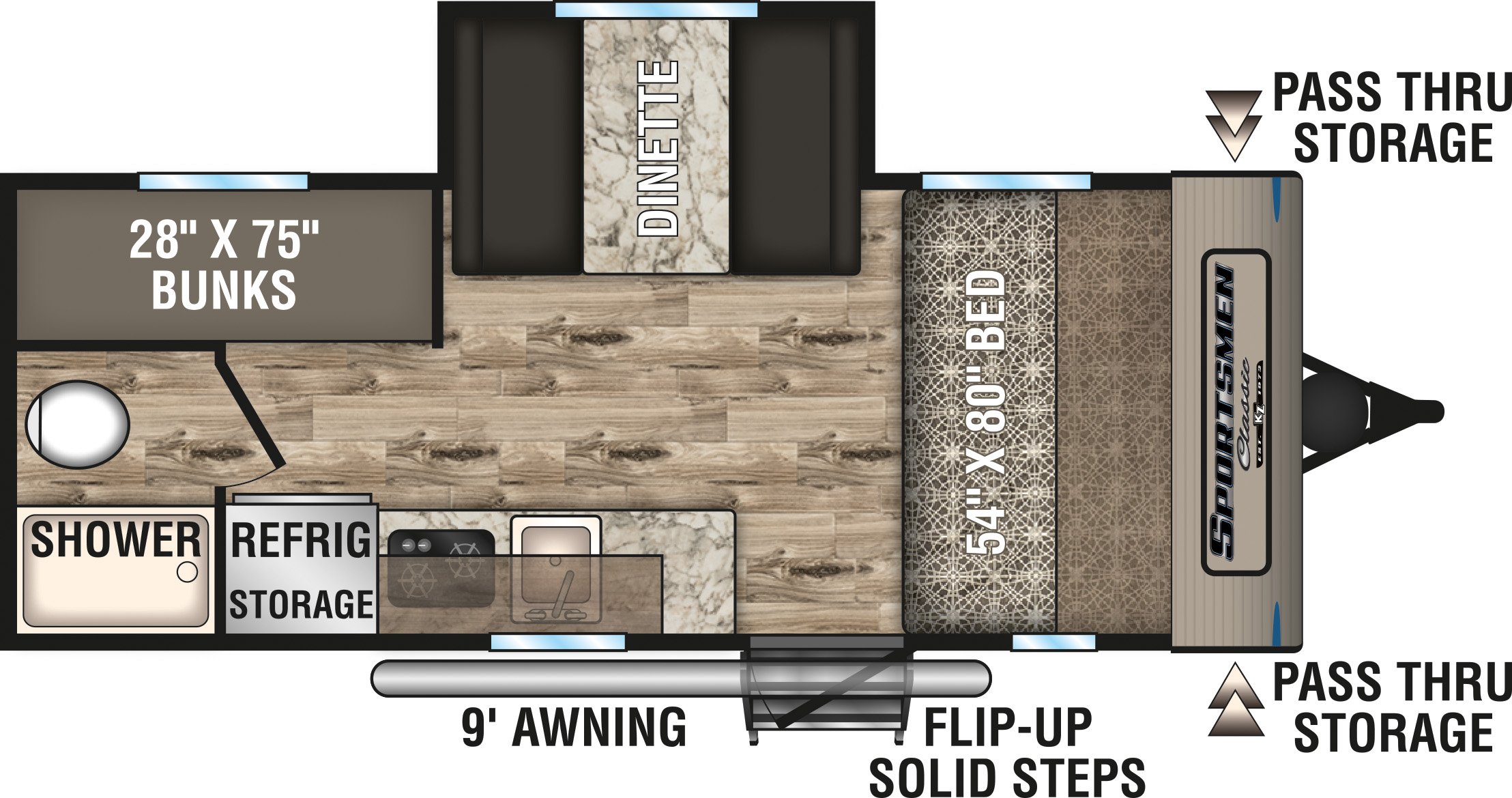 KZ Sportsmen Classic 181 BH floorplan