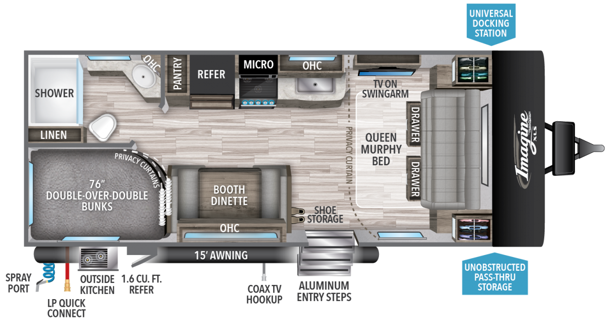 Grand Design Imagine XLS 21BHE Floorpan 