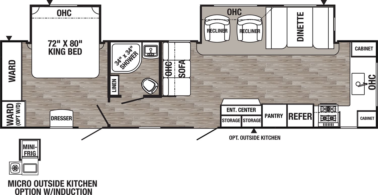 Plano del Palomino Puma 31-.FKRK con cama king