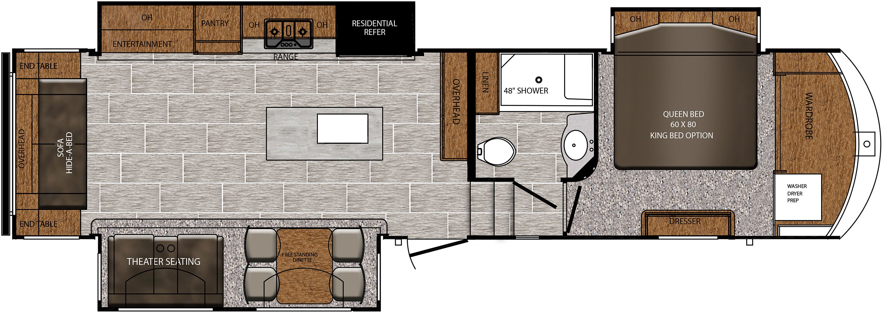 Prime Time Crusader 341RST floorplan