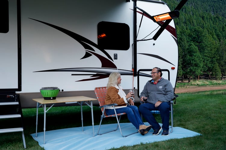 Awning Heater At the Campsite