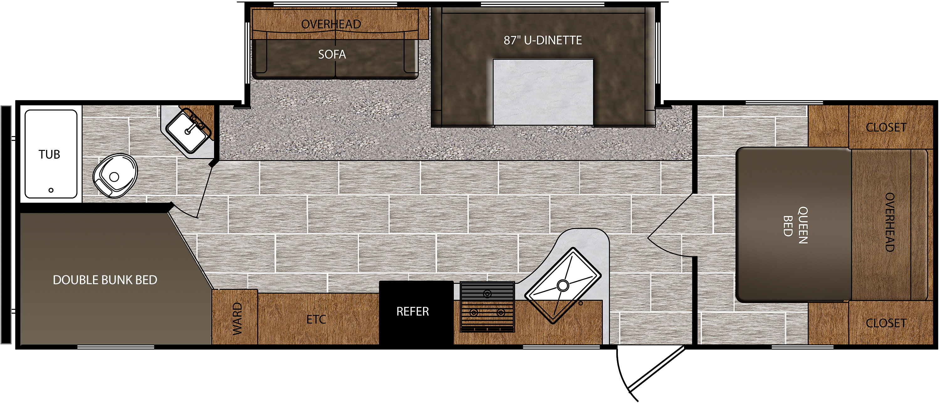 Double Bunkhouse Travel Trailer Floor Plans