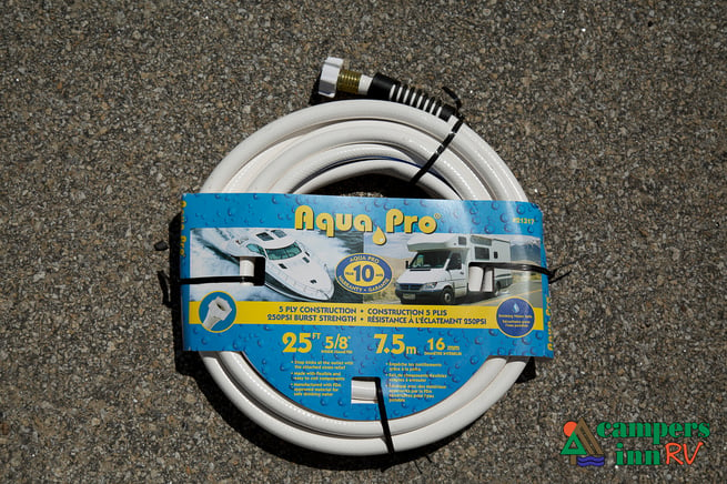 Aqua pro drinking water hose, top rv accessories, top rv products, RV water hookup, city water connection