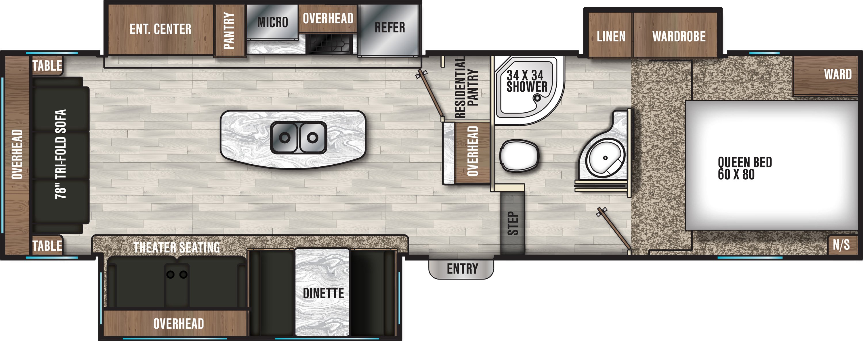 Top 5 Fifth Wheel RVs: Coachmen Chaparral Lite floorplan