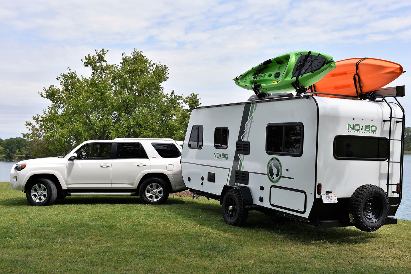 While most RVs requires a pickup truck to tow, some lightweight ones can be towed by large SUVs