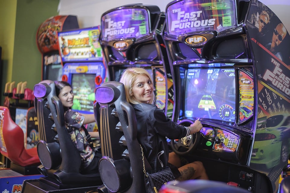 Family arcade at Old Forge Camping Resort