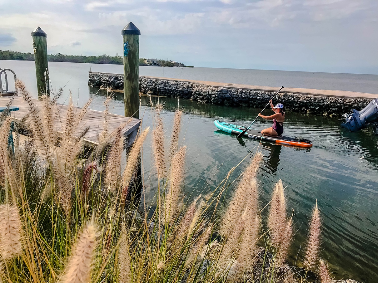 Full-time RVing: paddleboarding