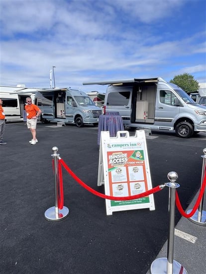 Campers Inn section at Hershey RV show 2025