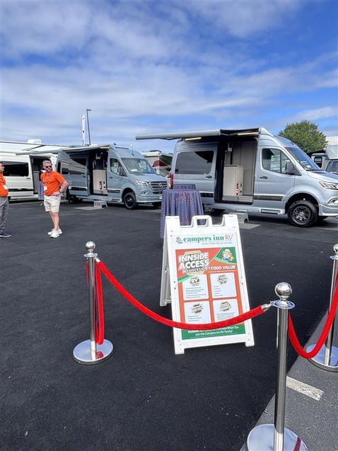 Campers Inn section at Hershey RV show 2025