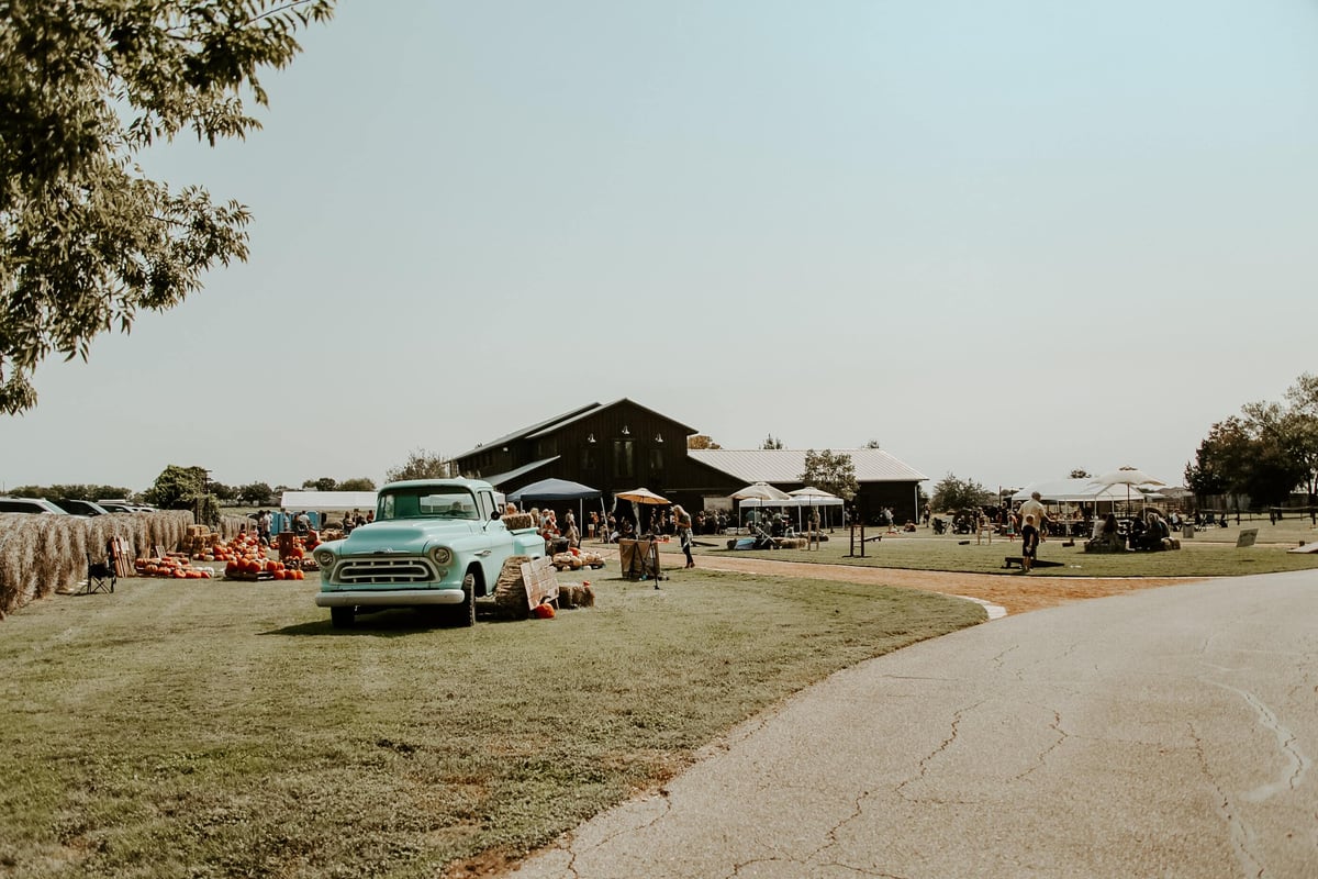 Classic Car parked outside a Fall Festival