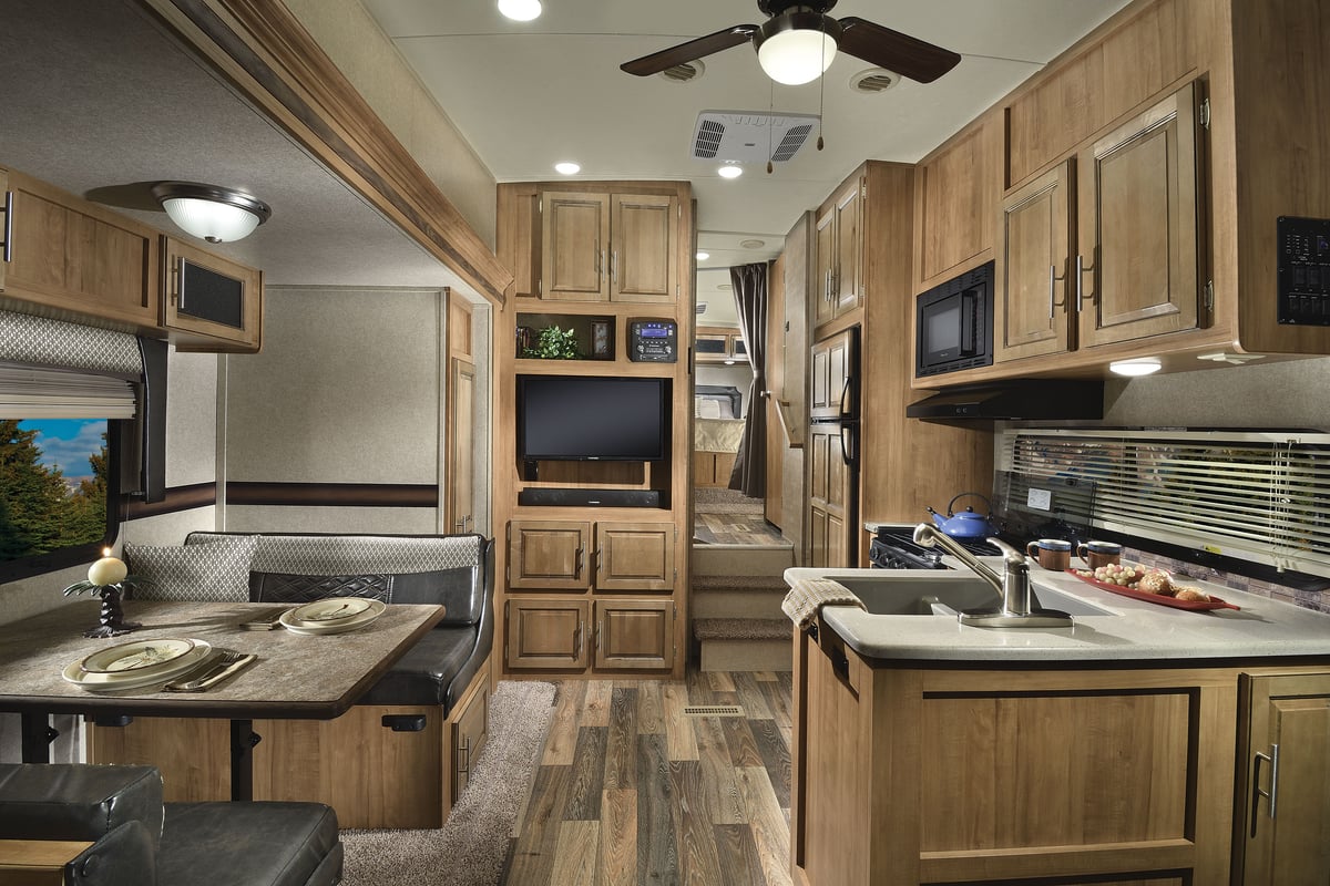 The interior of the Rockwood Signature Lite Fifth Wheel 2440WS.