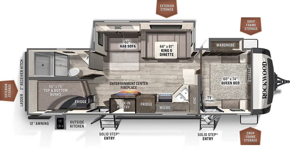 Rockwood Ultra Lite 2706WS Floorplan