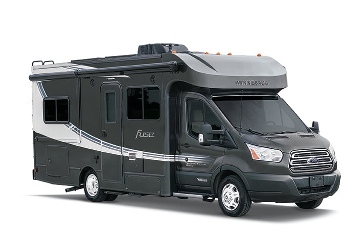 Exterior of Winnebago Fuse Class C motorhome