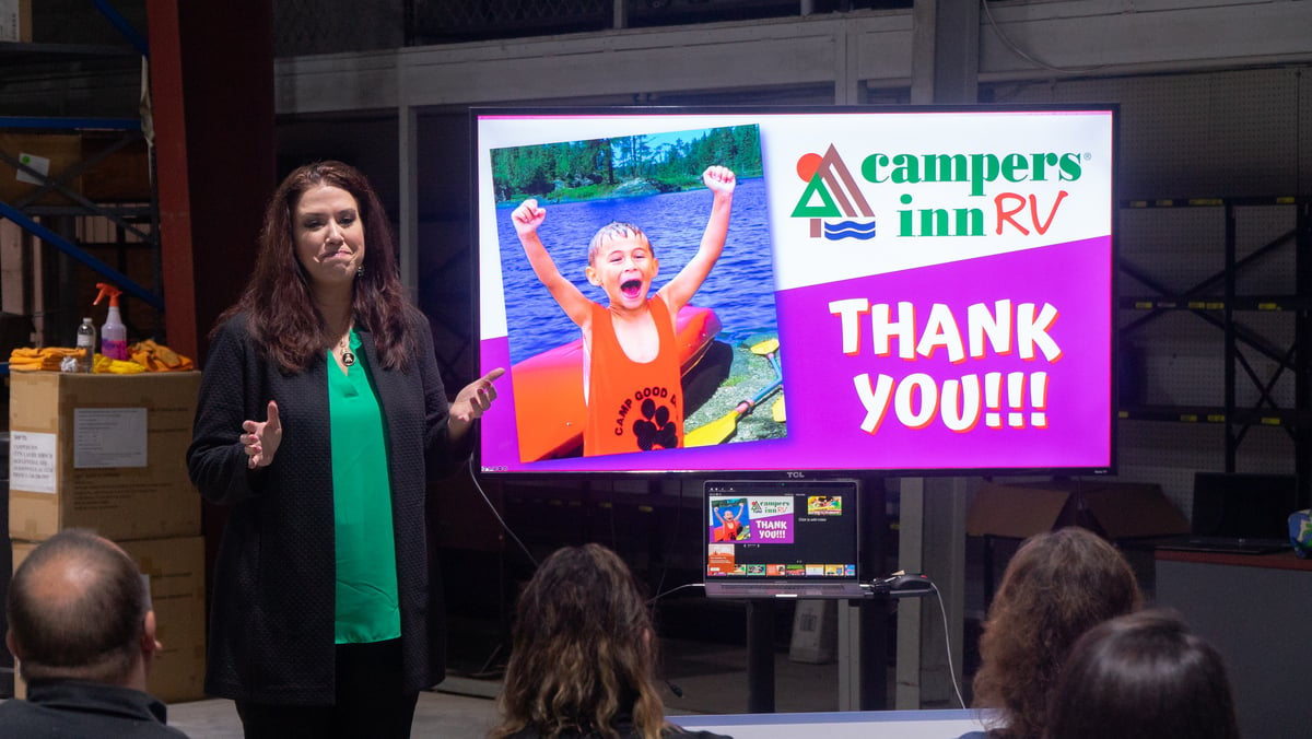Campers Inn RV Care Camps Celebration Thank you