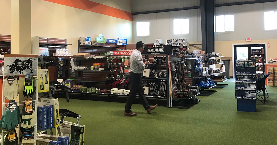 Campers Inn RV COO Ben Hirsch inspects the new parts center at Campers Inn RV of Union, Connecticut 