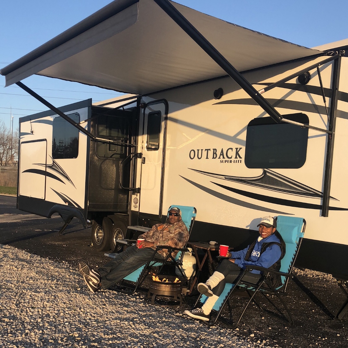 The Browns upgraded to a Keystone Outback travel trailer