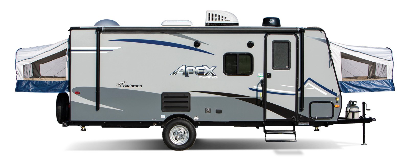 coachmen apex nano hybrid travel trailer exterior