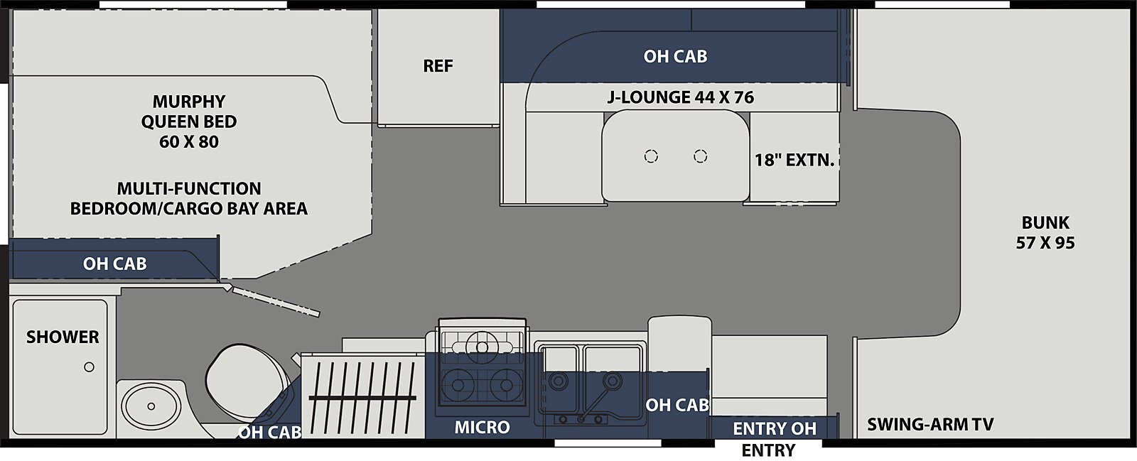 coachmen freelander 22xg class c floorplan options