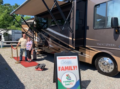 One of Campers Inn RV's first customers returns nearly 40 years later to purchase a Class A motorhome.