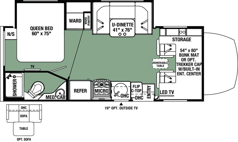 forest river forester 2401w floorplan