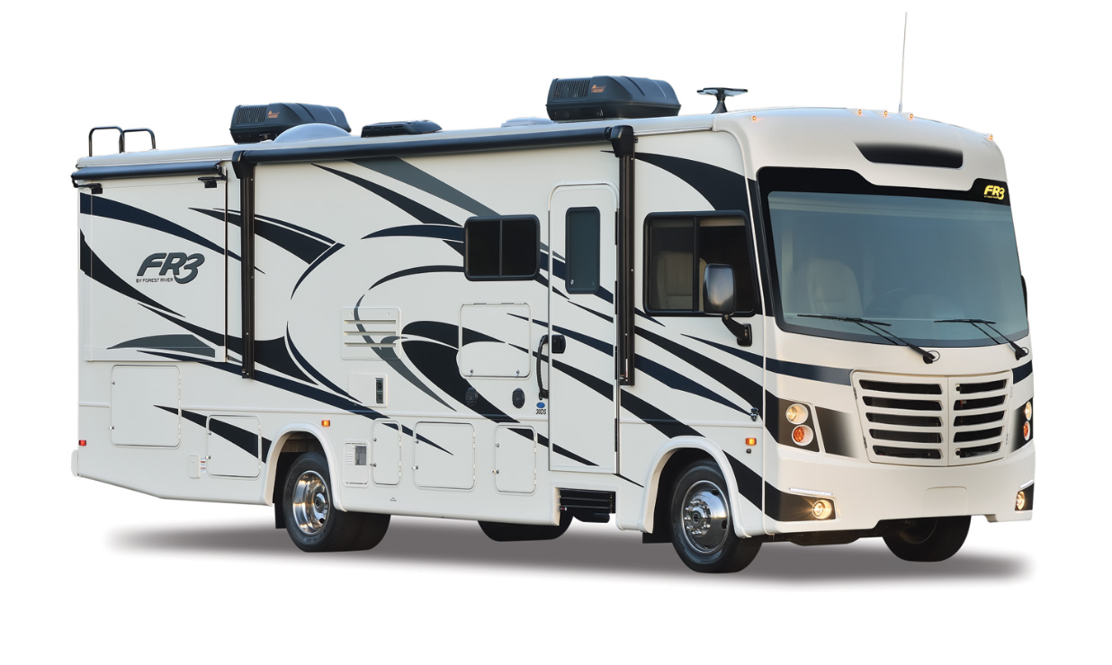 forest river fr3 class a motorhome exterior