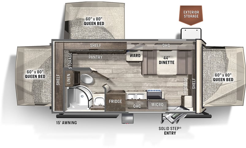 forest river rockwood roo floor plan