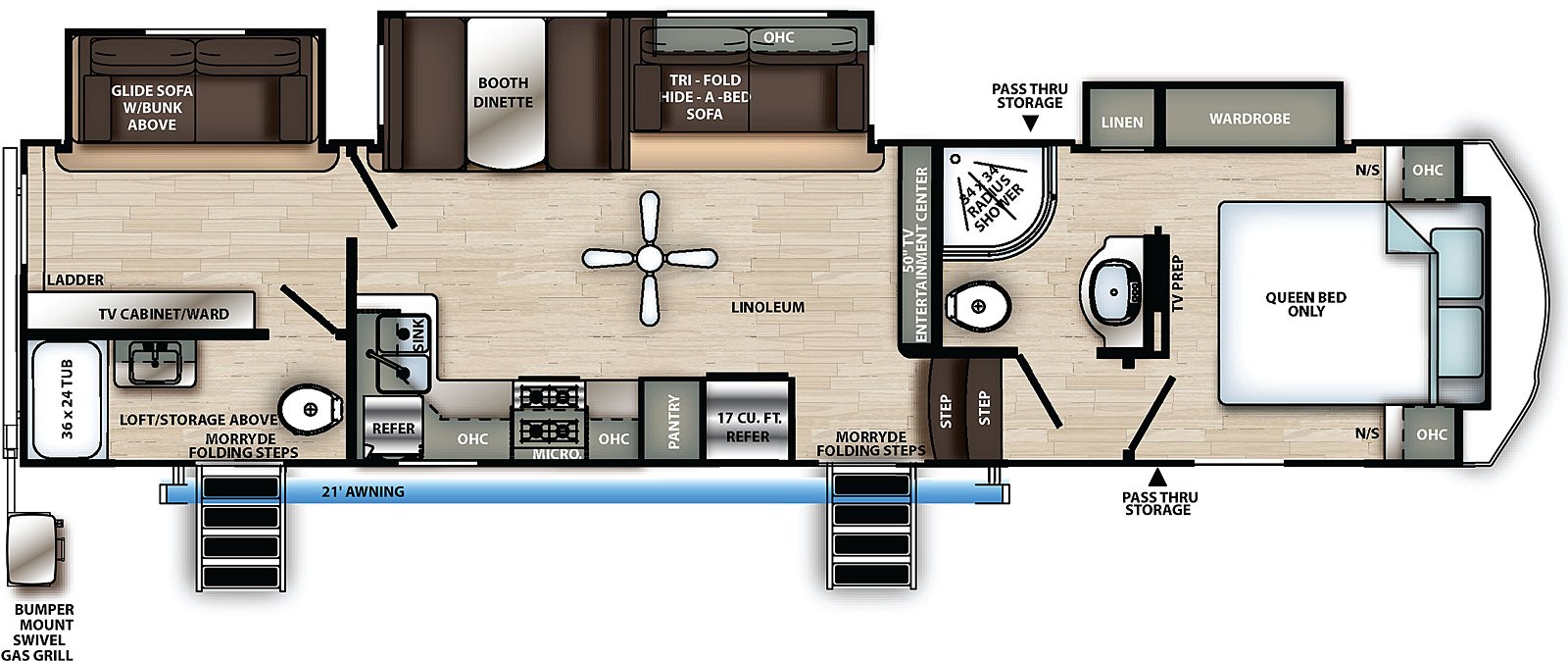 forest river sandpiper c class fifth wheel floorplan