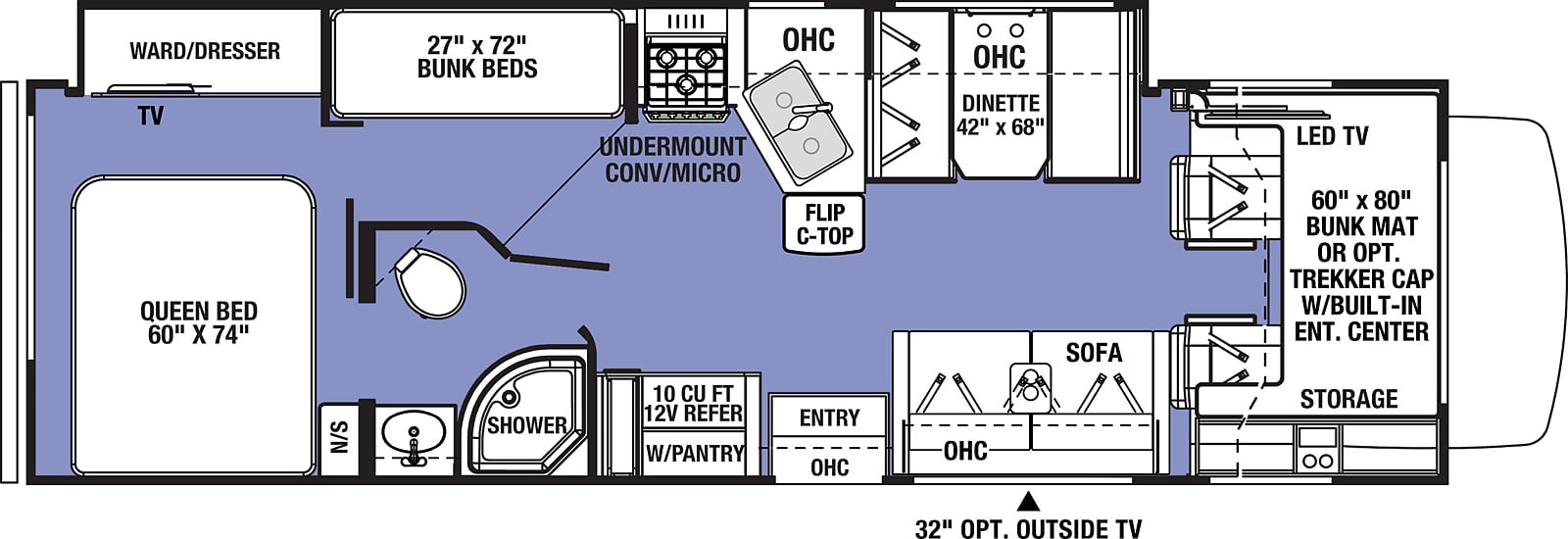 forest river sunseeker class c motorhome floorplan options