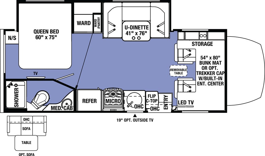 forest river sunseeker floorplan