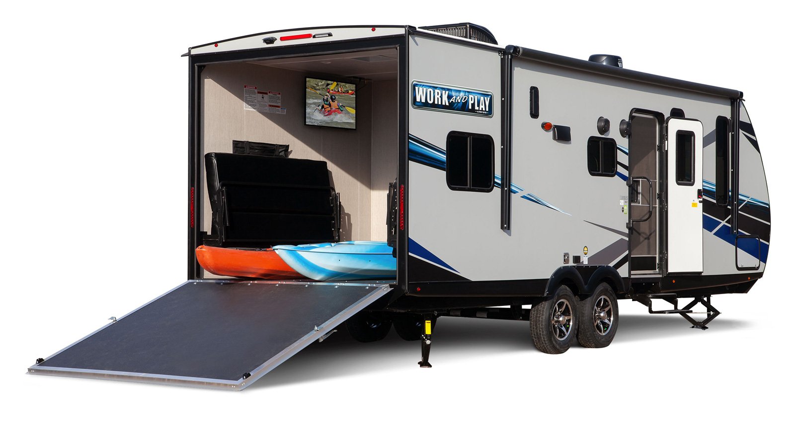 forest river work and play toy hauler exterior