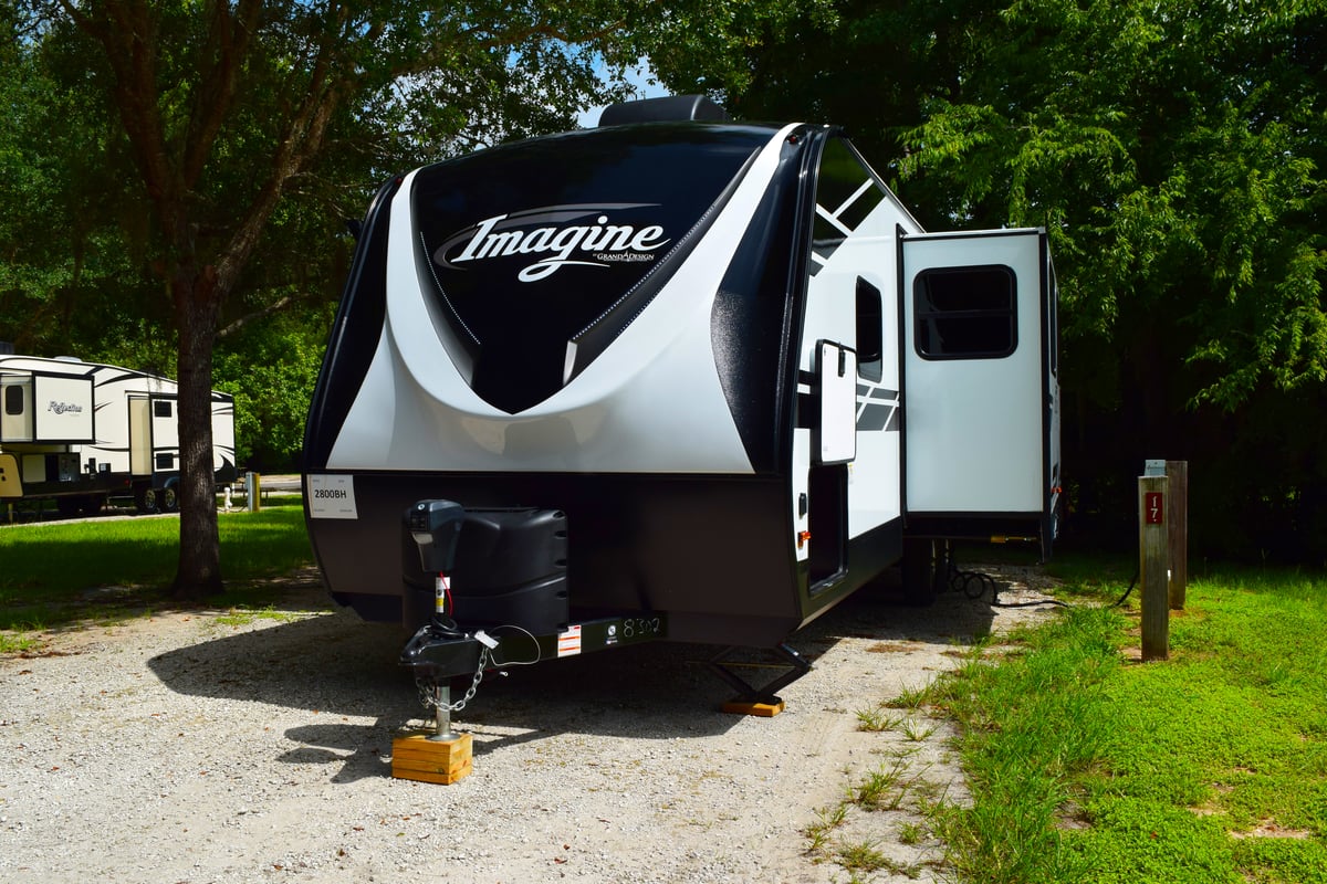 front of Grand design Imagine Travel Trailer