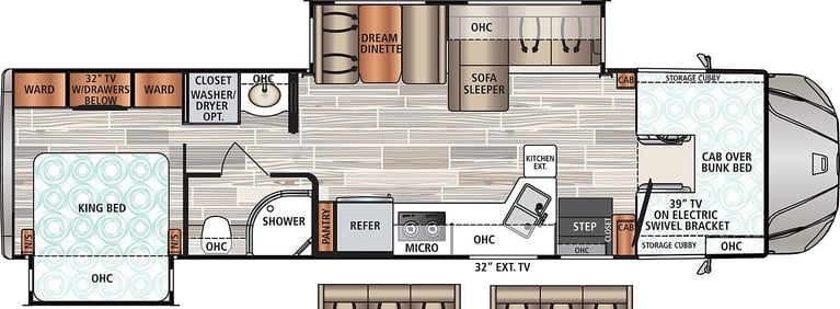 Dynamax Force HD 34KDHD Super C Floorplan