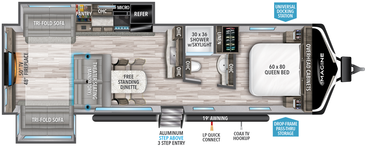 grand desgin imagine 3100rd travel trailer floor plan