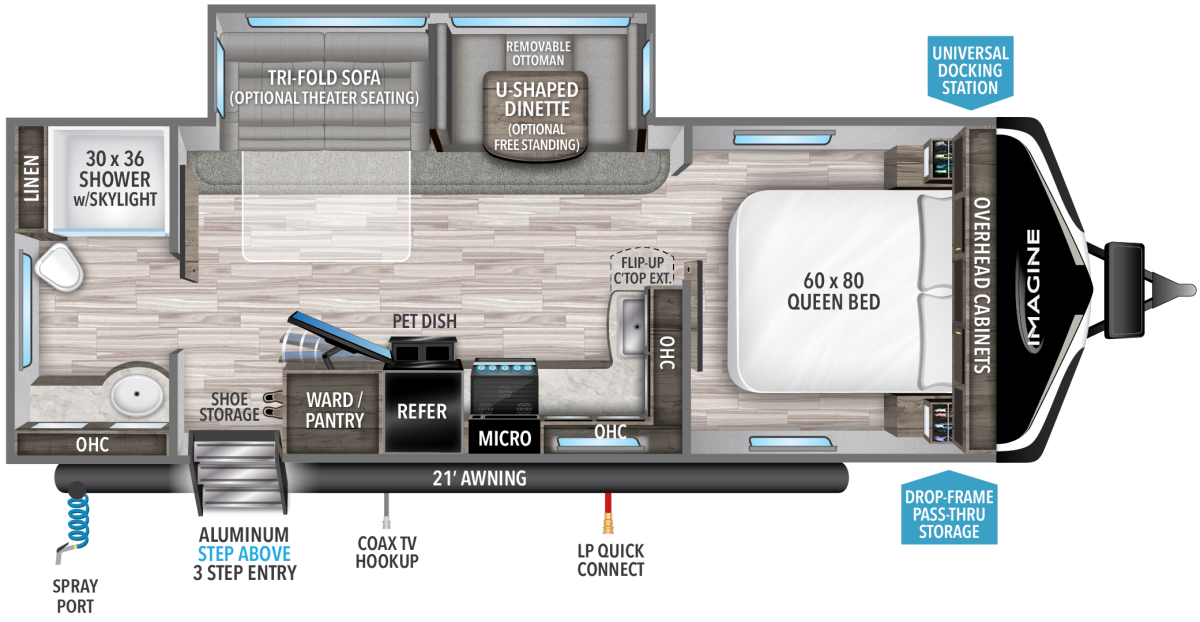 grand design imagine 2600rb travel trailer floor plan