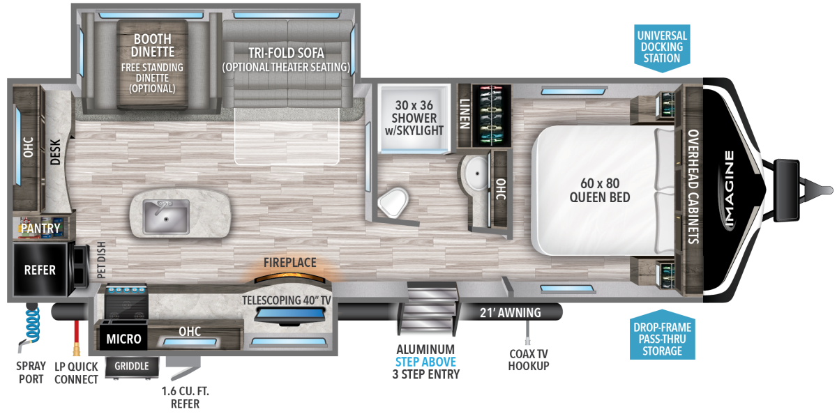 grand design imagine 2670mk travel trailer floor plan