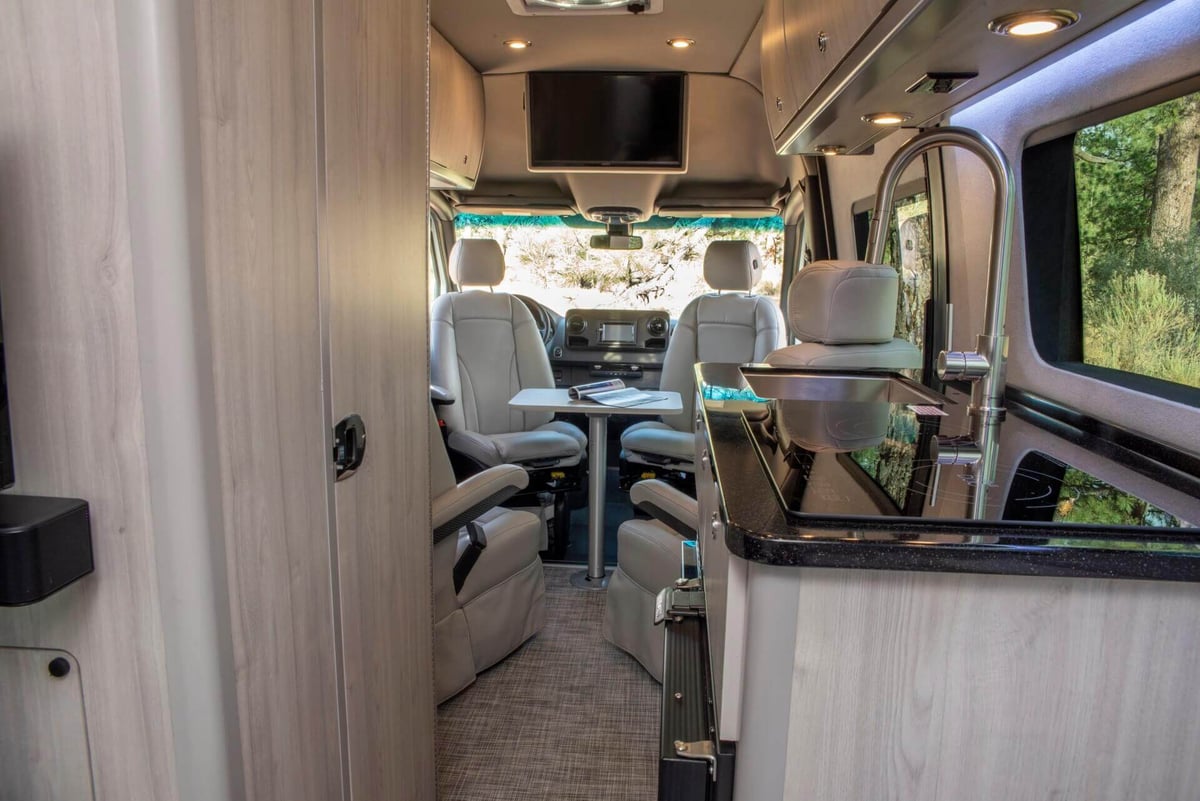 grech strada class b motorhome galley  kitchen