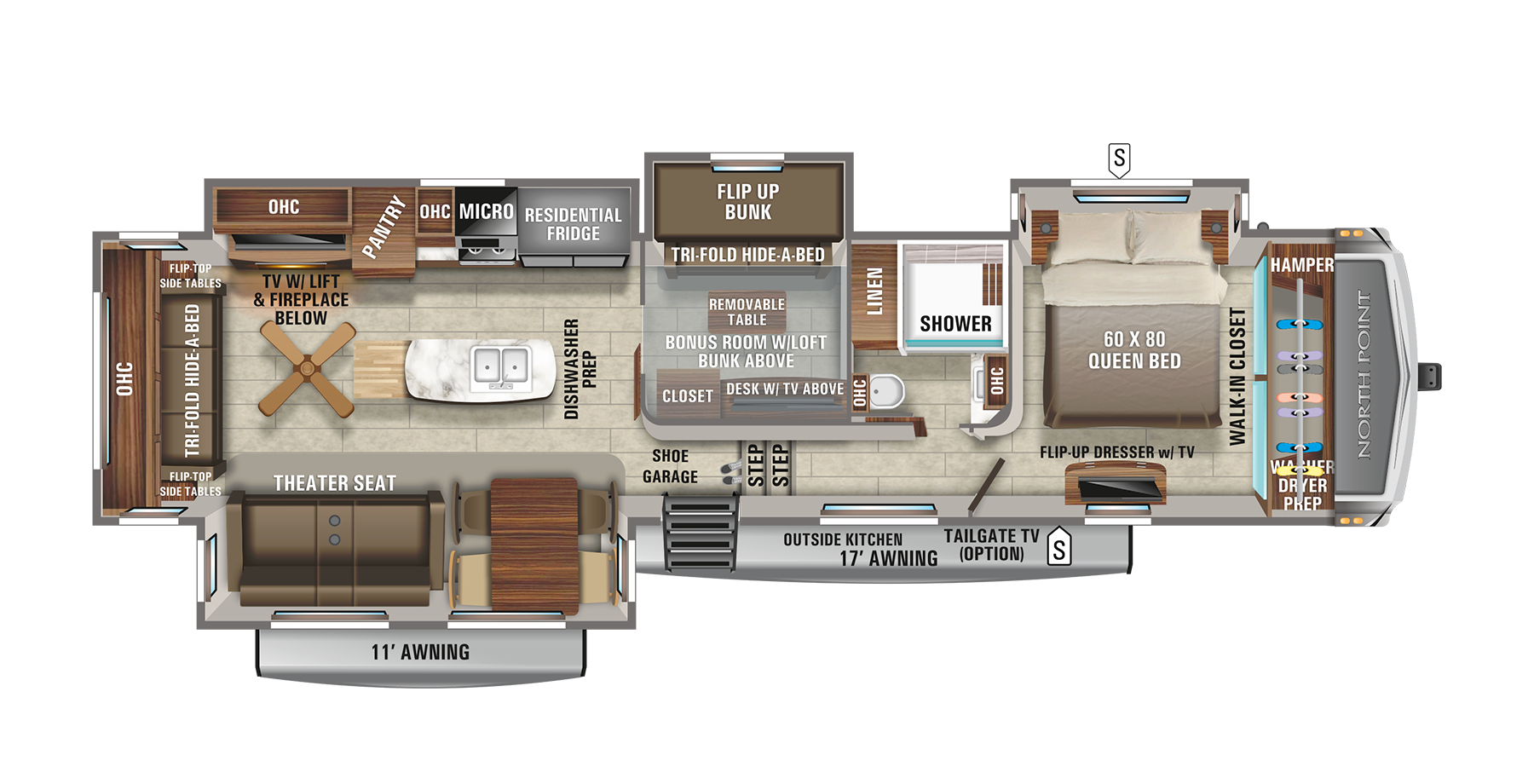 jayco north point fifth wheel floorplan