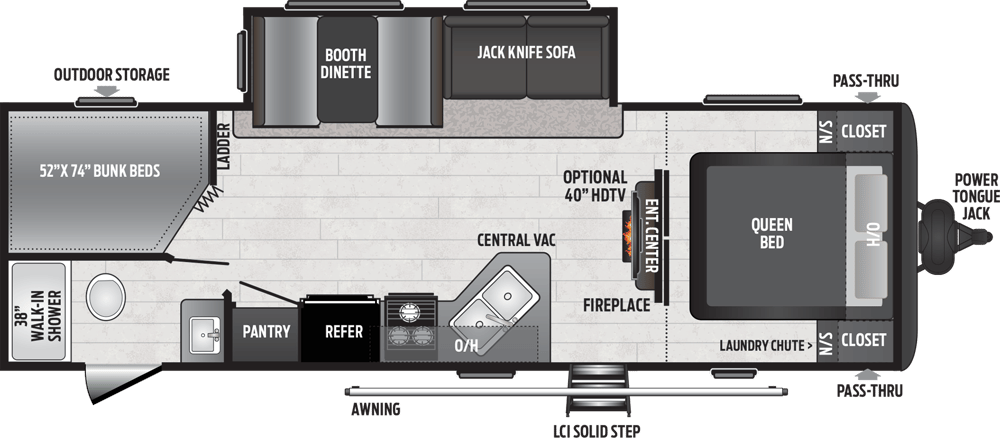 keystone hideout travel trailer floorplan