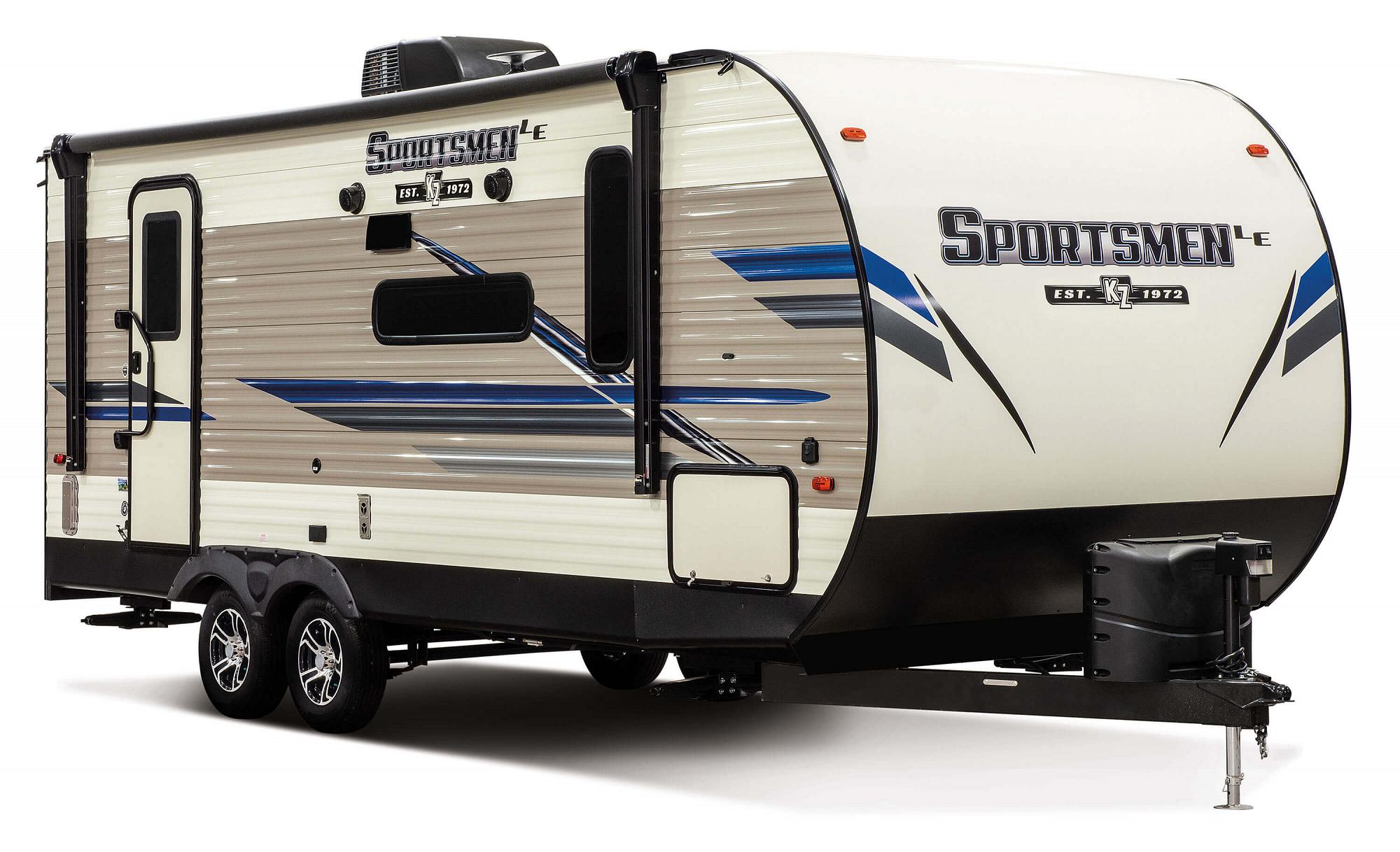 kz sportsmen le toy hauler travel trailer exterior