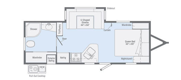 winnebago minnie travel trailer floorplan options