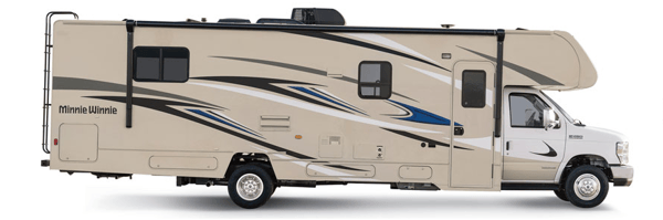 winnebago minnie winnie class c motorhome exterior