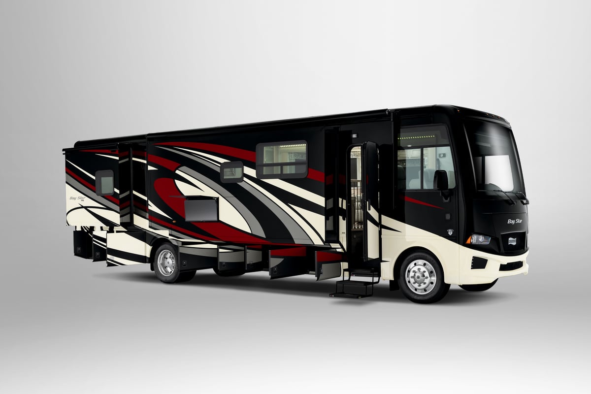 newmar bay start class a motorhome exterior