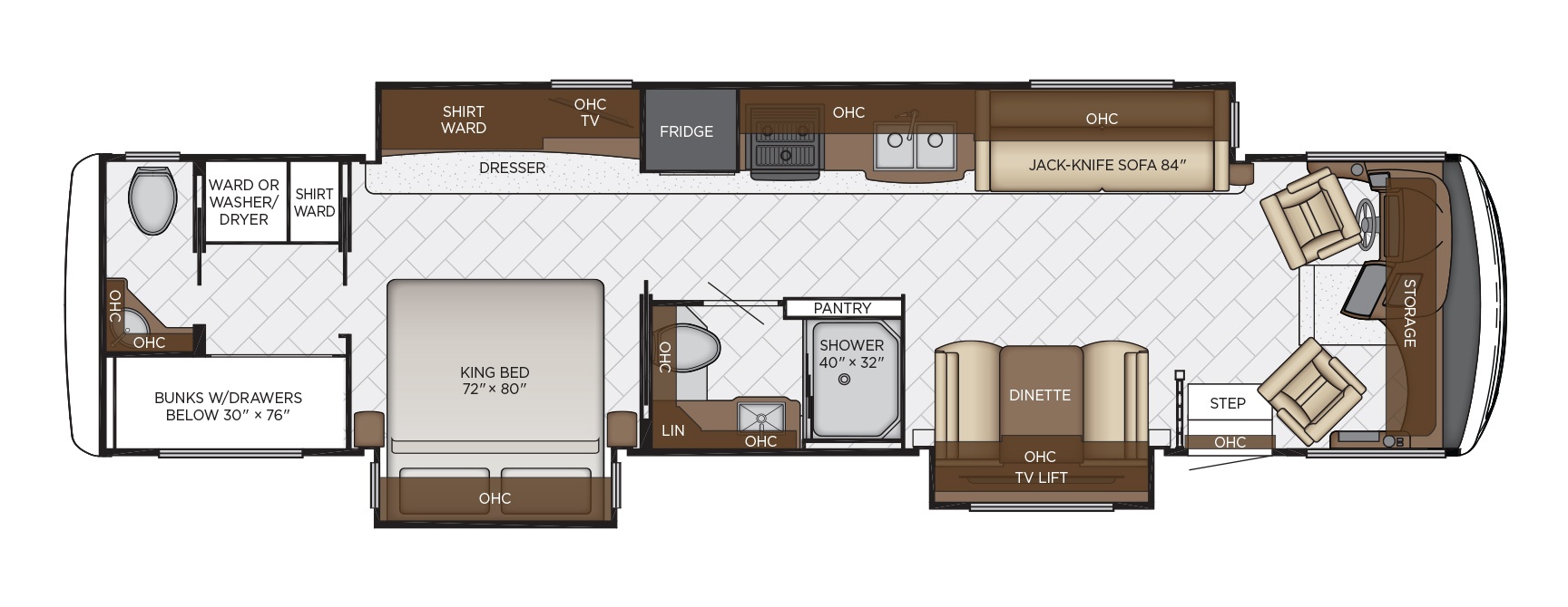 newmar canyon star class a motorhome floorplan options