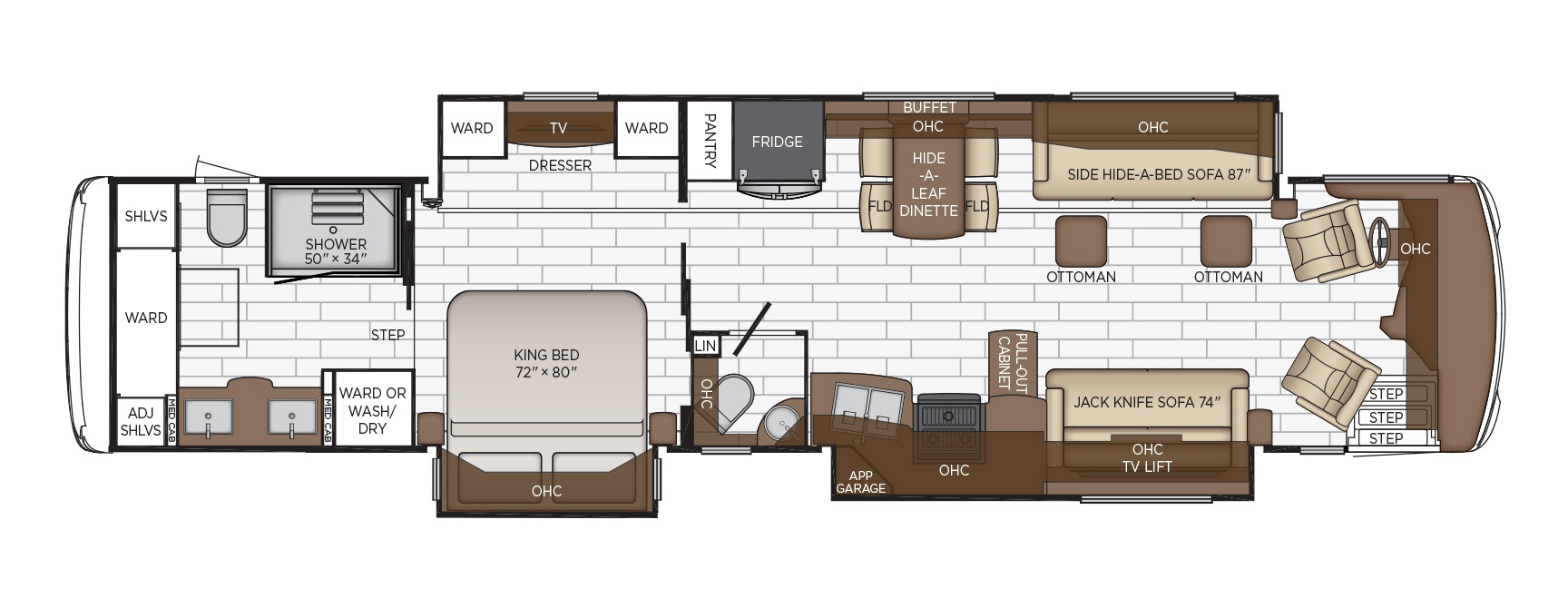 newmar dutch star class a motorhome floorplan options