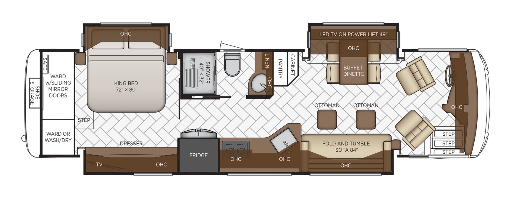 newmar new aire class a motorhome florrplan options