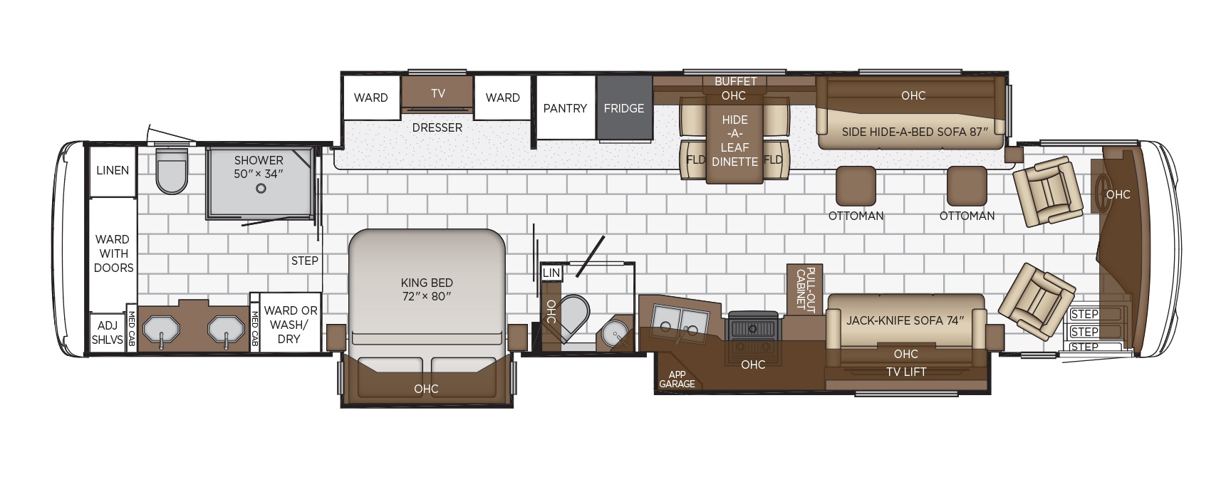 newmar ventana class a motorhome floorplan options