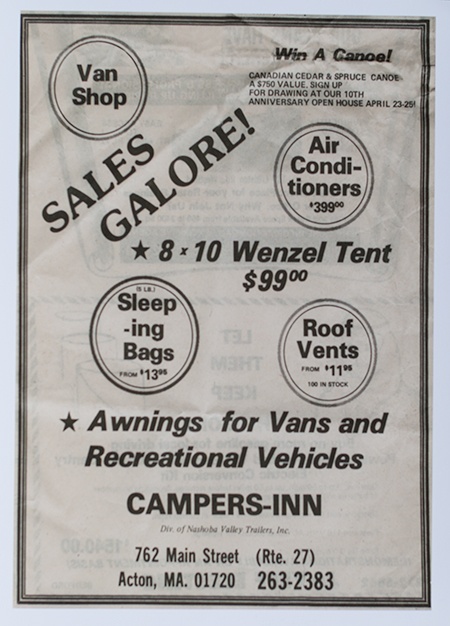 When Campers Inn sold tents