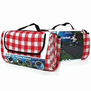 Camco Red/White 51" x 59" Picnic Blanket