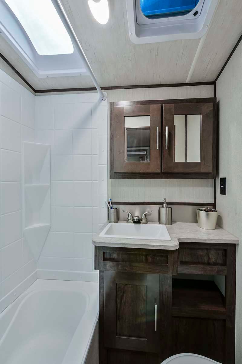 rv with full size shower