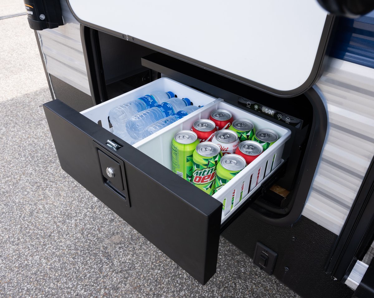 exterior cooler on an rv